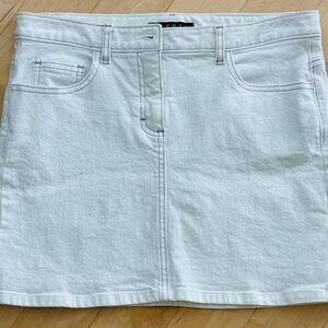 Theory White Denim Mini Skirt - Size 2